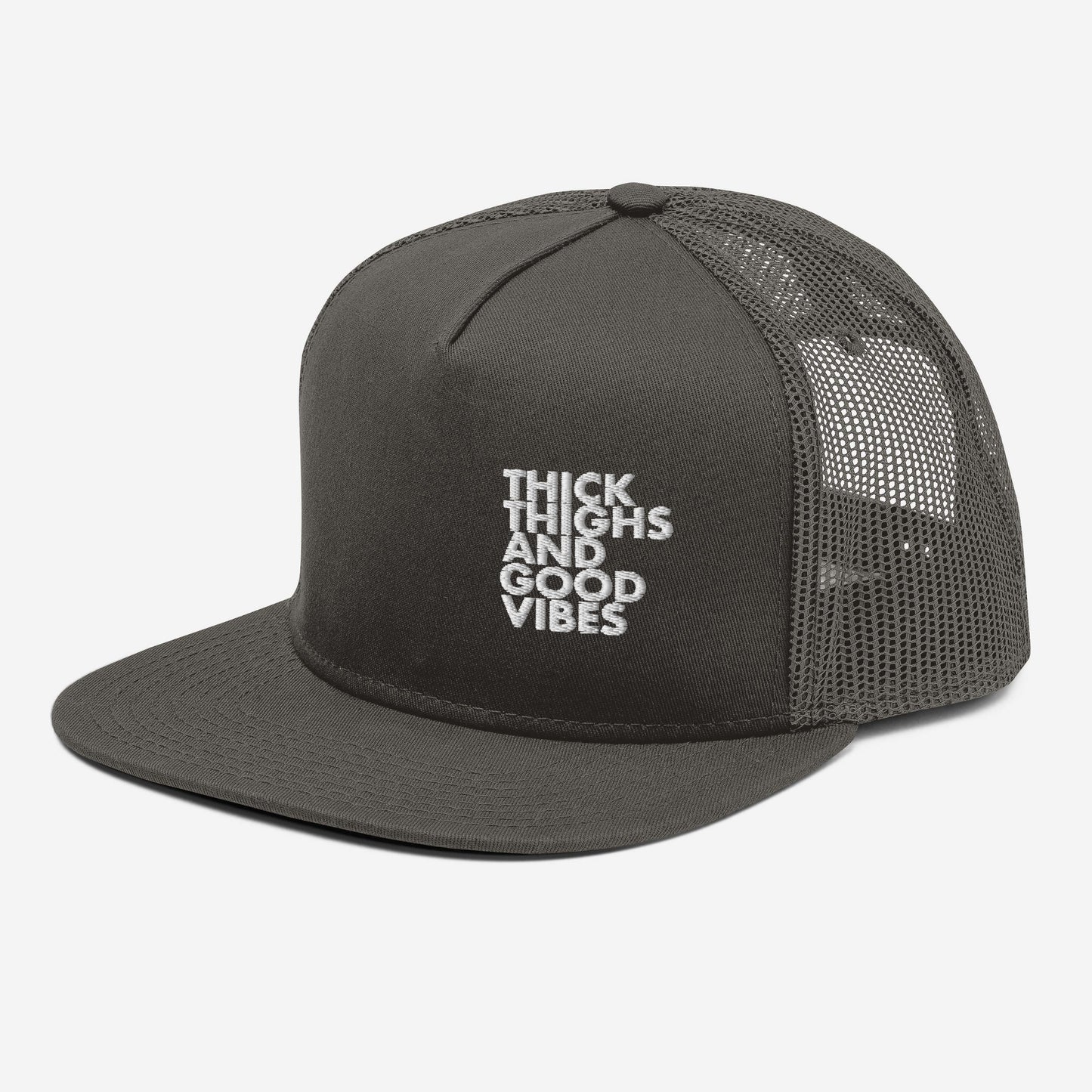 The THICK Thighs and Good Vibes Mesh Back Snapback - The Thick Girl Gang