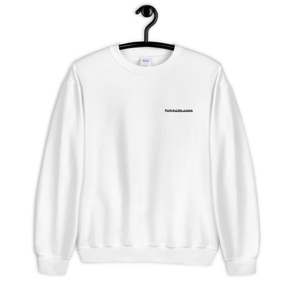 The THICK Girl Gang Plain White Crewneck - The Thick Girl Gang